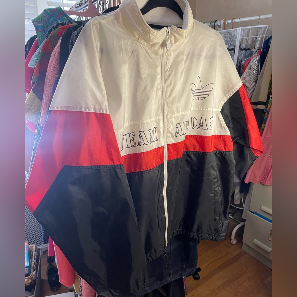 Adidas Colorblock Windbreaker Jacket Vintage 90s